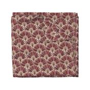 Mod Travellers Palms - rich rust, burgundy and pink on taupe/neutral - medium