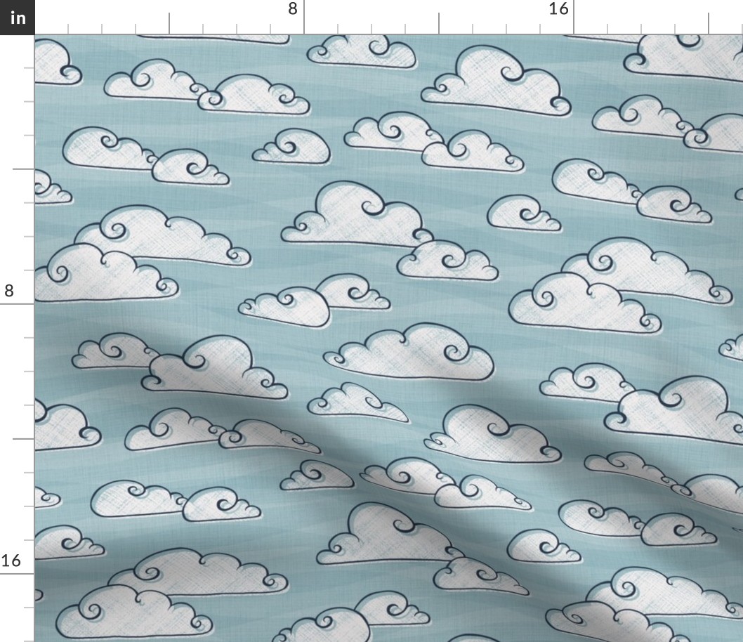 candy clouds - mint blue