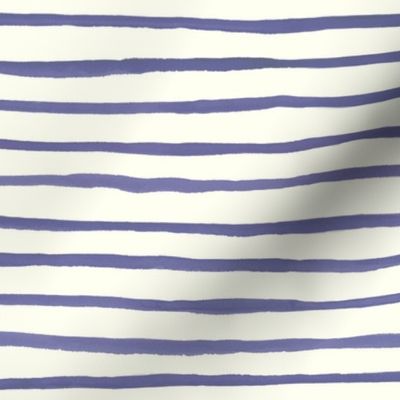 Stripes Blue - hand-drawn wonky watercolor stripes