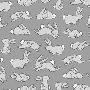 Bunny Babies - on grey 