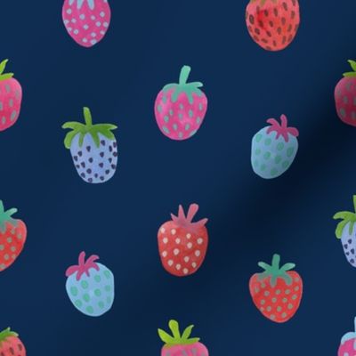 Strawberries dark blue - large