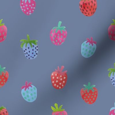Strawberries - grayish blue - large
