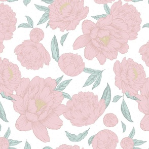 Peony Florals Pink Petals (Jumbo)