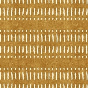(small scale) dash dot stripes on mustard - mud cloth inspired home decor wallpaper - C22