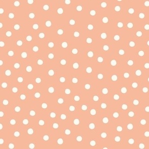 Peach with White Dots