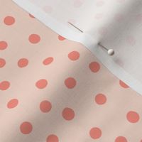 Pink with Coral Polka Dots 