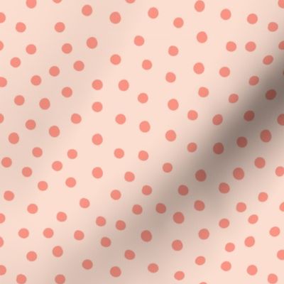 Pink with Coral Polka Dots 