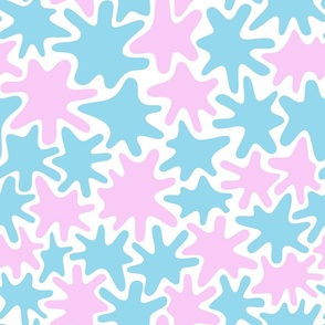 Splatter // Ice Blue & Pink