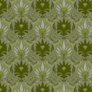 Eclectic Damask Heirloom Green Small