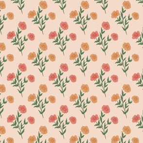 Vintage Floral Peach