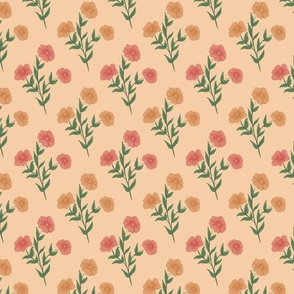 Vintage Floral Apricot