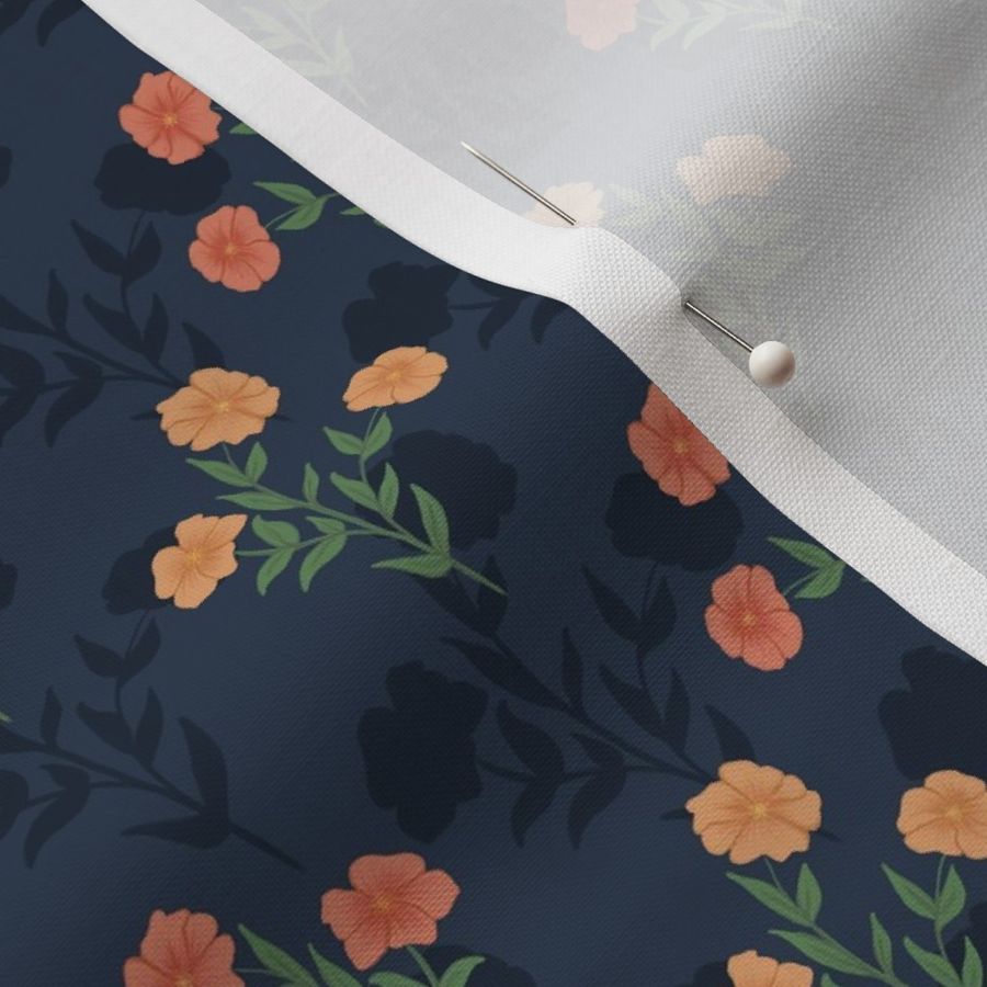 Grandma Floral Tapestry Navy