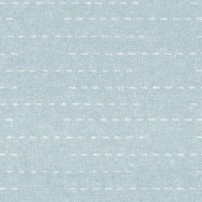 (small scale) running stitch stripes - coastal blue - LAD22