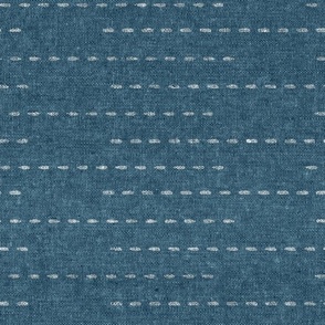 running stitch stripes - stone blue - LAD22