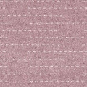 (small scale) running stitch stripes - mauve - LAD22