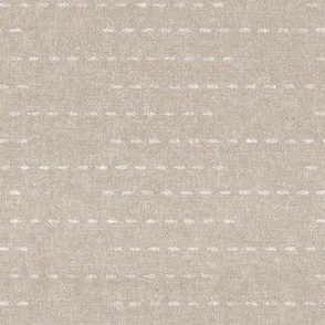 (small scale) running stitch stripes - neutral - LAD22