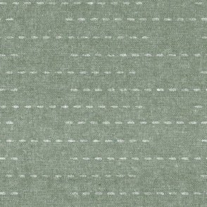 running stitch stripes - sage - LAD22