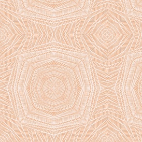 Peach and White Delicate Mandala 