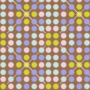 Retro Spots - Large Scale - Caramel Pastels