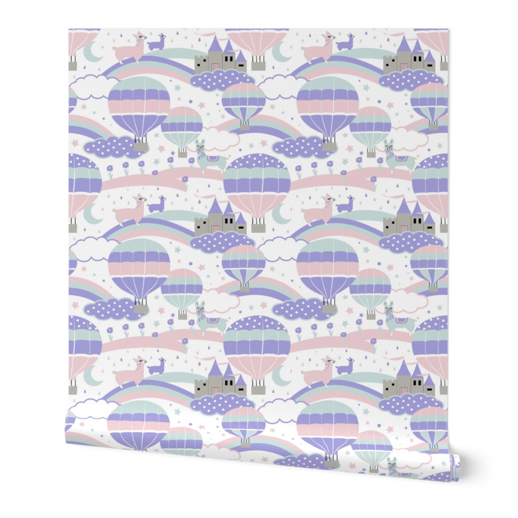 Cotton Candy_ Seaglass_ Lilac Fantasy Llama Land