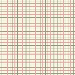 Cute Checkerboard Picnic Design in Pastel Pink and Green with a Cream Background