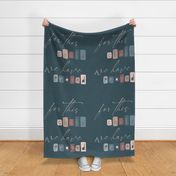 blanket 27x36 for this child writing teal