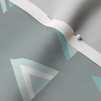 Tipi triangle tents teal and grey