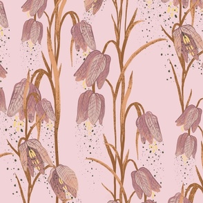 Jumbo Fritilary Floral Nude and Pink