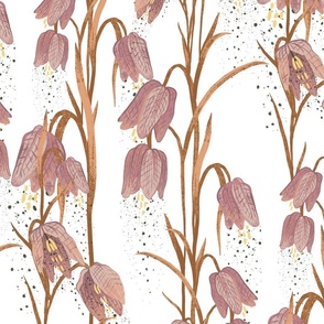 Jumbo Fritillary Floral Nude and White
