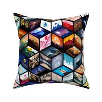  Cube pattern with nature designs