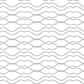 Black and White Wavy Lines