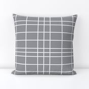 Silver and White Plaid