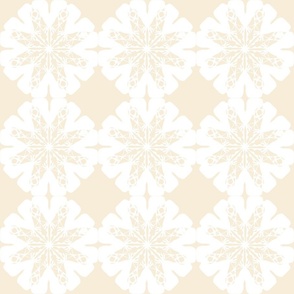 Abstract Geometric Floral Snowflake.