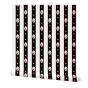 CHERRY MEDALLION STRIPE - RIPE CHERRIES COLLECTION (BLACK)