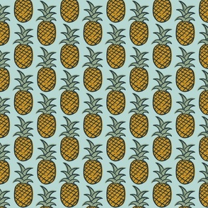Pineapple stamp sea foam