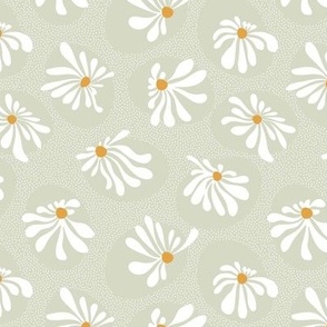 small lazy daisy - muted sage green