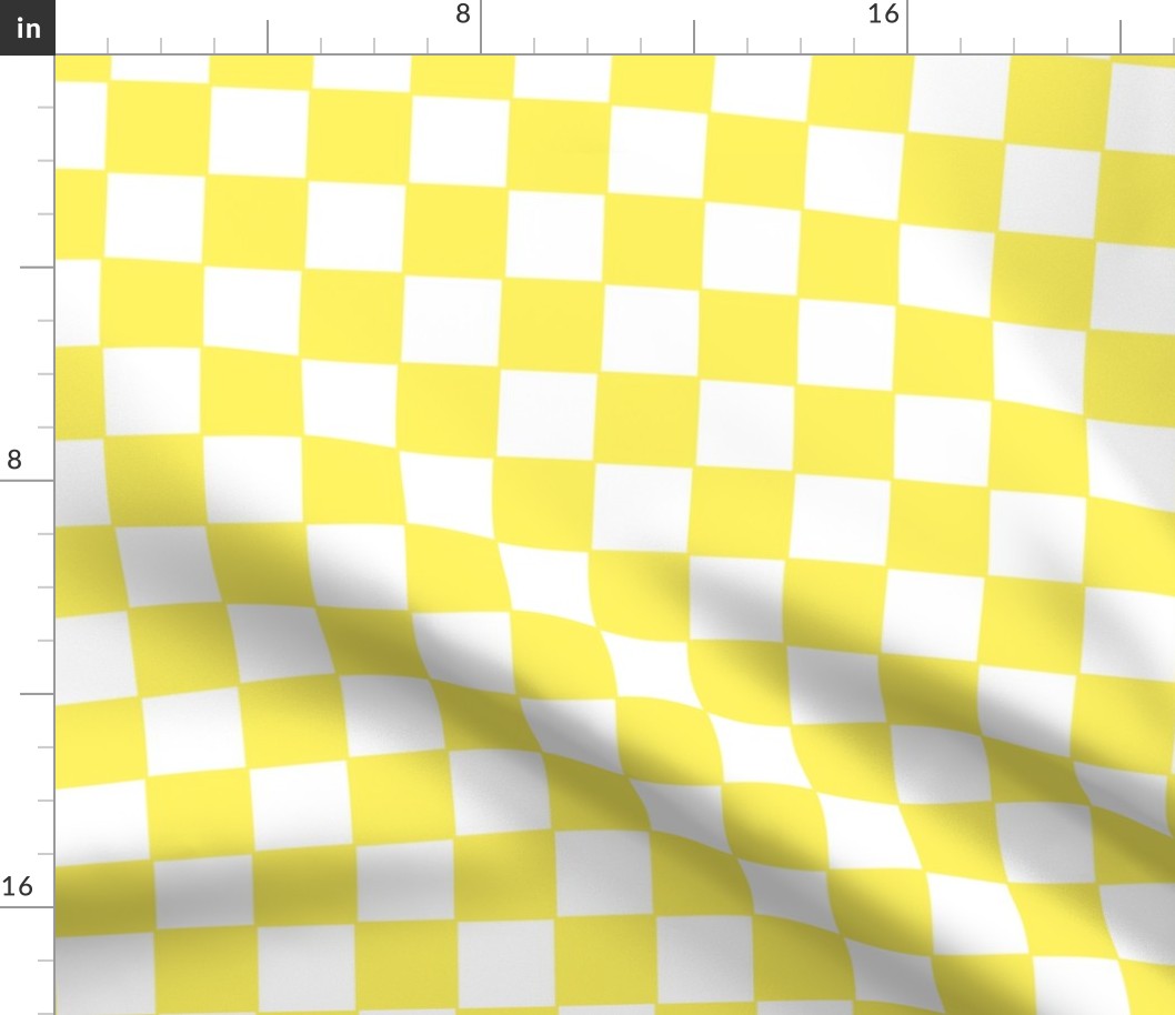 Lemon Yellow Classic Checkerboard Pattern