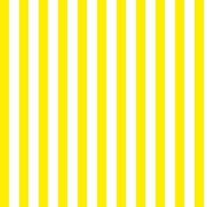 Lemon Yellow and White Stripes