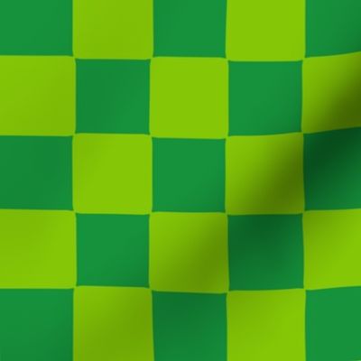 Lime Green Classic Checkerboard Pattern