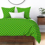 Lime Green Classic Checkerboard Pattern