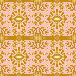 Boho Florals Yellow Cream Pink (original)