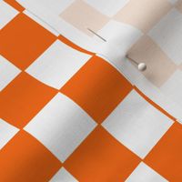 Orange and White Classic Checkerboard Pattern