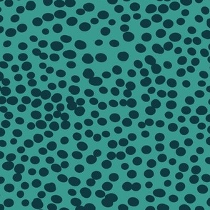 Dark pine Dots on teal