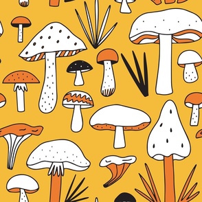 yellow mushrooms