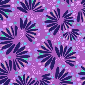 Seashells - Pink Navy Green Purple