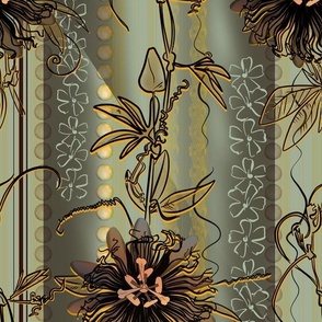 Heritage Revival - Romantic Passion Flower - Golden Sage 