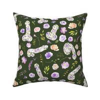 purple floral willy green