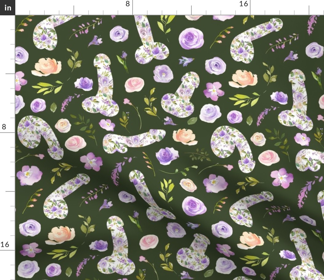 purple floral willy green