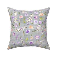 purple floral willy grey linen