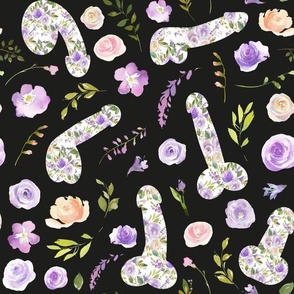 purple floral willy